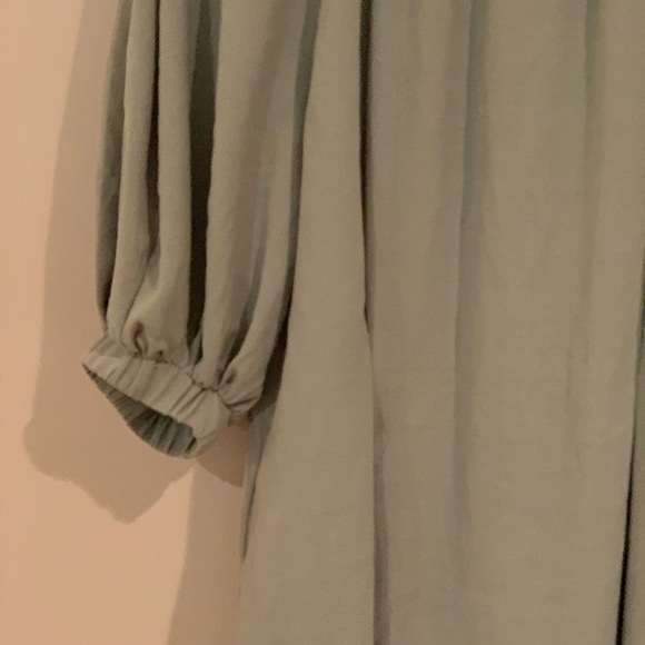 Prologue sage nwt midi dress w puff sleeves - Picture 5 of 7